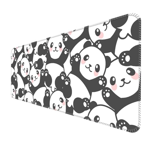 ALTEKO Großes Gaming-Mauspad, Computer-Mauspad, lustige Schreibtischunterlage, Dekoration, große niedliche Schreibtischunterlage, rutschfeste Unterseite, 80 x 30 cm, niedliche Pandas ALTEKO Großes Gaming-Mauspad, Computer-Mauspad, lustige Schreibtischunterlage, Dekoration, große niedliche Schreibtischunterlage, rutschfeste Unterseite, 80 x 30 cm, niedliche Pandas von ALTEKO