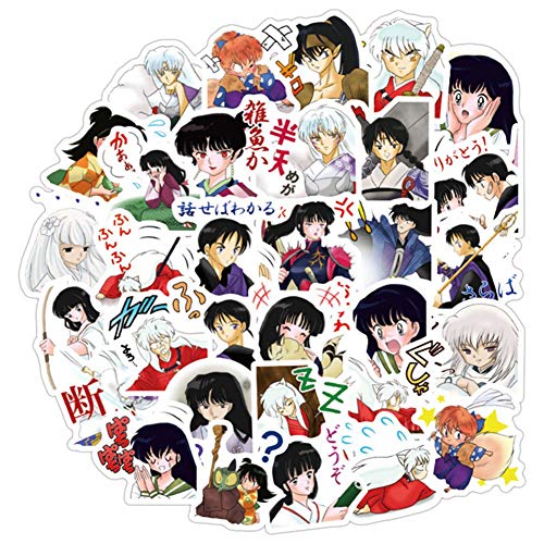 ALTcompluser 40 stk Anime Inuyasha Stickers Wasserdicht Vinyl Aufkleber für Laptop, Gepäck, Skateboard von ALTcompluser