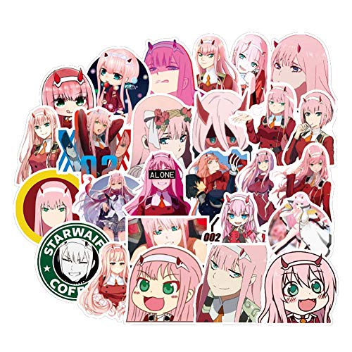 ALTcompluser 50 stk Anime DARLING in the FRANXX Stickers Wasserdicht Vinyl Aufkleber für Laptop, Macbook, Gepäck, Skateboard von ALTcompluser