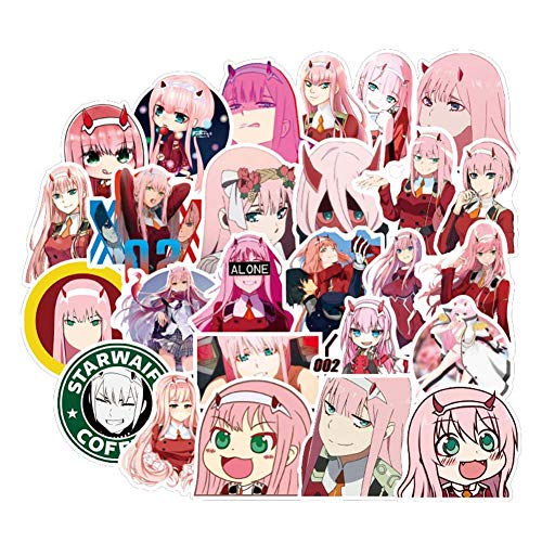 ALTcompluser 50 STK Anime Darling in The FRANXX Stickers Wasserdicht Vinyl Aufkleber für Laptop, MacBook, Gepäck, Skateboard von ALTcompluser