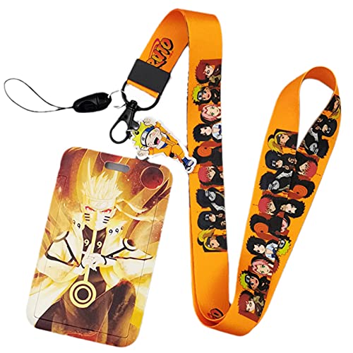 ALTcompluser Anime Lanyard Kartenhalter, Ausweishlle mit Band, ID Kartenhalter Ausweis Kartenhlle mit Schlsselband fr Schlsselanhnger, ID Card, Ausstellung(Ninetails Mode ) von ALTcompluser