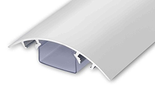TV Design Aluminium Kabelkanal Weiss matt RAL9003 lackiert in verschiedenen Längen von ALUNOVO (Länge: 100cm) von ALUNOVO
