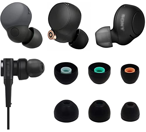 ALXCD Eartips für Sony In-Ear Kopfhörer S/M/L 3 Paar Weiche Silikon Ohrstöpsel Fit für Sony In-Ear Headset MDR-XB50AP XBA-H1 WF-XB700 WF-1000XM3 WF-SP800N usw. SML 3 Paar von ALXCD