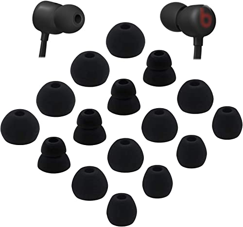 ALXCD Ersatz-Ohrpolster für Beats Flex kabellose Kopfhörer, S/M/L/D, 4 Größen, 8 Paar, weiche Silikon-Ohrstöpsel, passend für Beats Flex, 8 Paar (schwarz) von ALXCD