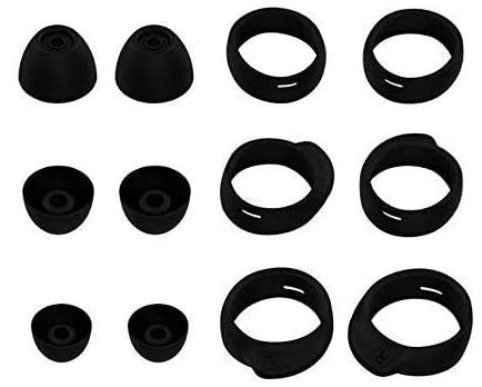 ALXCD Ohrstöpsel Set Ersatz für Galaxy Buds+ Plus Kopfhörer, S/M/L, 3 Paar Ohrbügel, S/M/L, 3 Paar Silikon-Ohrstöpsel, kompatibel mit Galaxy Buds+ Plus SM-R175, New Black 6+6 von ALXCD