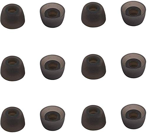 ALXCD Ohrstöpsel für Jabra Elite 75t Kopfhörer, 6 Paar Ersatz-Ohrstöpsel aus Silikon, passend für Jabra Elite Active 65t 75t S grau von ALXCD