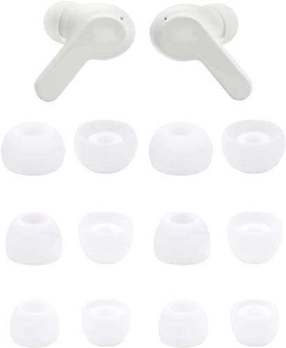ALXCD Ohrstöpsel kompatibel mit JBL Vibe Beam Kopfhörern, 6 Paar S/M/L Größen, Ersatz Weiche Silikon-Ohrstöpsel, Ohrstöpsel, Ohrgelspitzen, kompatibel mit JBL Vibe Beam, Weiß von ALXCD