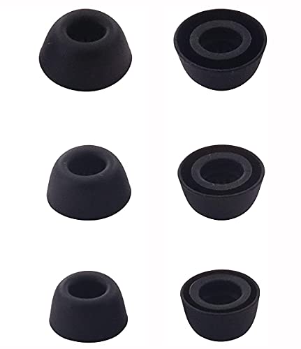 ALXCD Ohrstöpsel kompatibel mit Jabra Elite 85t Kopfhörer, S/M/L, 3 Größen, 3 Paar, weiche Silikon-Ersatzspitzen, kompatibel mit Jabra Elite 85t, 3 Paar, SML Schwarz von ALXCD