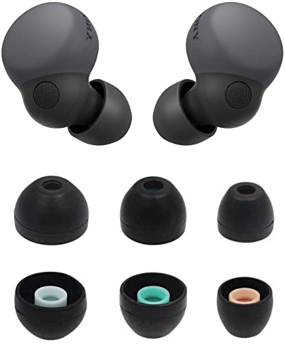 ALXCD Ohrstöpsel kompatibel mit Sony LinkBuds S Ohrhörern WFLS900N/B, S/M/L, 3 Größen, 3 Paar weiche Silikon-Ohrstöpsel, Ersatzspitzen, kompatibel mit LinkBuds S, schwarz sml von ALXCD