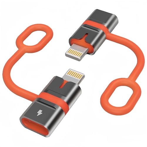USB C auf Lightning Adapter (2Stück), USB C to Lightning Adapter 36W Schnelles Laden Lightning USB C Adapter für iPhone 14 13 12 11 Pro Max, Pad Pro/Air 5/Mini 6, Pod Nano/Touch mit Anti-Verlust-Seil von ALiHAN