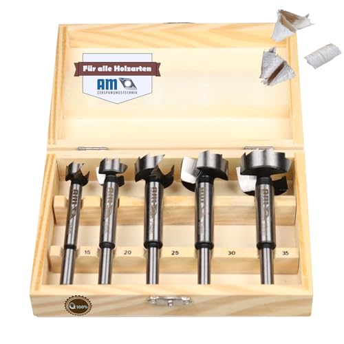 AM-Zerspanungstechnik Forstnerbohrer Set Ø15-35mm | Professionelles Holzbohrer Set 5tlg. | Topfbohrer Holz | Astlochbohrer | Forsterbohrerset AM-Zerspanungstechnik Forstnerbohrer Set Ø15-35mm | Professionelles Holzbohrer Set 5tlg. | Topfbohrer Holz | Astlochbohrer | Forsterbohrerset von AM-Zerspanungstechnik