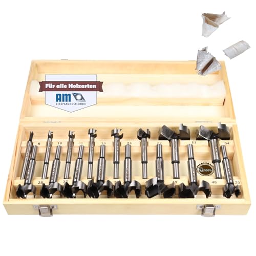 AM-Zerspanungstechnik Forstnerbohrer Set Ø6-54mm | Professionelles Holzbohrer Set 16tlg. | Topfbohrer Holz | Astlochbohrer | Forsterbohrerset AM-Zerspanungstechnik Forstnerbohrer Set Ø6-54mm | Professionelles Holzbohrer Set 16tlg. | Topfbohrer Holz | Astlochbohrer | Forsterbohrerset von AM-Zerspanungstechnik
