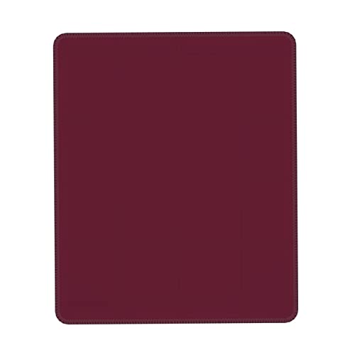Pure Wine Red Mauspad 25,4 x 30,5 cm mit genähten Kanten und rutschfester Gummiunterseite, dickeres Design für längere Haltbarkeit. von AMACAY