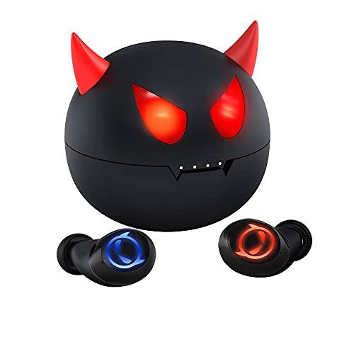AMAFACE Bluetooth Kopfhörer,Kabellose In Ear Kopfhörer mit Dual Mikrofon,Leichtgewicht Wireless Earbuds mit 36 Stunden Wiedergabe,tiefer Bass 3D-Surround-Stereo,tragbarer Mini Teufel Ladekoffer von AMAFACE