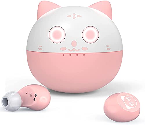 AMAFACE Bluetooth Kopfhörer rosa Kabellose Kopfhörer für Mädchen Kinder Damen,36 Std Wiedergabe, IPX5 wasserdicht, LED-Display, Wireless,HiFi Stereo In Ear Kopfhörer Bluetooth für iPhone Android. von AMAFACE
