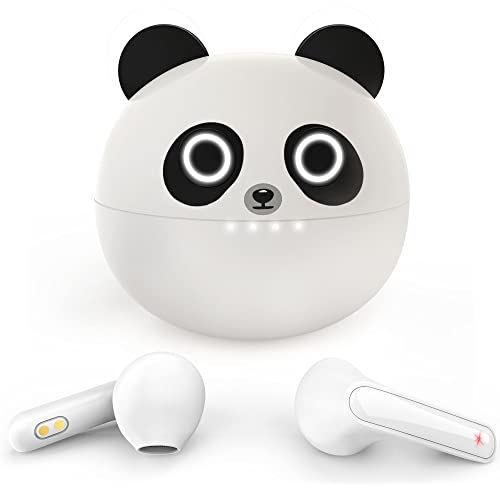 Amaface Bluetooth-Ohrhörer für Kinder, IPX5 wasserfest, für iPhone, Android, kabellos, mit Mikrofon, 36 Stunden Spielzeit, für Schule, Sport, Arbeit, Fitness, Weiß von AMAFACE