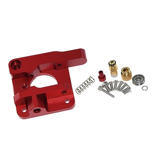 3D Drucker Extruder Doppelgetriebe Aluminium Legierung Metallteile Rot für CR10 10S Serie, Ender 3 Upgrades, Hochpräzisions Extruder Kit (Rechte Hand) von AMAKO