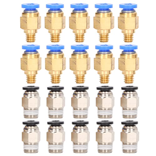 3D Drucker Zubehörsatz für Pneumatische Armaturen für Ender 3, 20 Teiliger PC4 M6 PC4 10 PTFE Rohrverbinder 3D Drucker Zubehörsatz für Pneumatische Armaturen für Ender 3, 20 Teiliger PC4 M6 PC4 10 PTFE Rohrverbinder von AMAKO