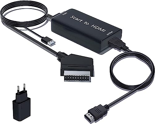 AMANKA Scart auf HDMI Kable Konverter, Adapter und Scart Kabel Full HD 1080P Video Audio Wandler für HDTV STB VHS Xbox PS3 Sky DVD Blu-ray usw von AMANKA