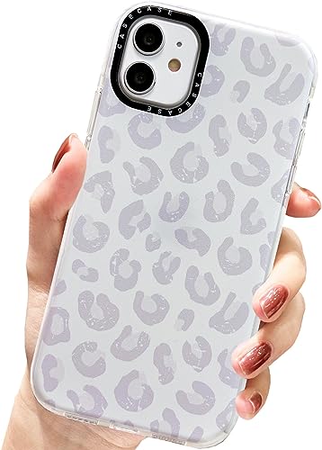 AMART Leopard Hülle für iPhone 11,Durchsichtig HandyHülle mit Grau Weiß Leoparden Muster Hülle Frauen Mädchen Süß Weich Silikon TPU Stoßfeste Schutzhülle für iPhone 11 (6,1") NUR von AMART