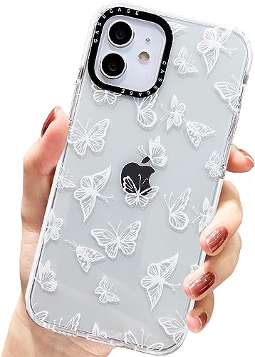 AMART für iPhone 12/iPhone 12 Pro Hülle,Durchsichtig mit Weiß Schmetterling Motiv Design HandyHülle Frauen Mädchen Weiche TPU Silikon Stoßfest Schutzhülle für iPhone 12/iPhone 12 Pro(6.1 Zoll) AMART für iPhone 12/iPhone 12 Pro Hülle,Durchsichtig mit Weiß Schmetterling Motiv Design HandyHülle Frauen Mädchen Weiche TPU Silikon Stoßfest Schutzhülle für iPhone 12/iPhone 12 Pro(6.1 Zoll) von AMART