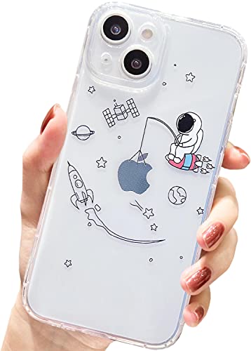 AMART für iPhone 14 Plus Hülle,Durchsichtig HandyHülle mit Astronaut Planet Stern Muster Hülle Transparent Klar Ultra Dünn Weich Silikon Stoßfeste mit Motiv Schutzhülle für iPhone 14 Plus(6,7") NUR AMART für iPhone 14 Plus Hülle,Durchsichtig HandyHülle mit Astronaut Planet Stern Muster Hülle Transparent Klar Ultra Dünn Weich Silikon Stoßfeste mit Motiv Schutzhülle für iPhone 14 Plus(6,7") NUR von AMART