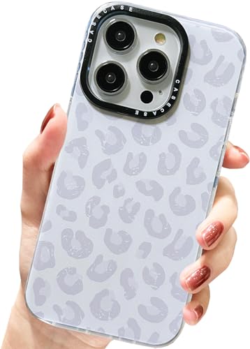 AMART für iPhone 14 Pro Hülle,Grau Leoparden Muster Design HandyHülle Frauen Mädchen Weiche TPU Silikon Leopard Druck Stoßfest Schutzhülle für iPhone 14 Pro(6.1 Zoll) von AMART