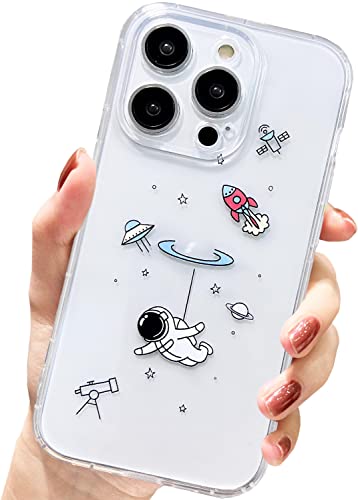 AMART für iPhone 14 Pro Max Hülle,Durchsichtig HandyHülle mit Astronaut Planet Stern Muster Hülle Transparent Ultra Dünn Weich Silikon Stoßfeste mit Motiv Schutzhülle für iPhone 14 Pro Max(6,7") NUR AMART für iPhone 14 Pro Max Hülle,Durchsichtig HandyHülle mit Astronaut Planet Stern Muster Hülle Transparent Ultra Dünn Weich Silikon Stoßfeste mit Motiv Schutzhülle für iPhone 14 Pro Max(6,7") NUR von AMART