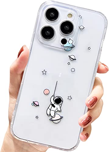 AMART für iPhone 14 Pro Max Hülle,Durchsichtig HandyHülle mit Astronaut Planet Stern Muster Hülle Transparent Ultra Dünn Weich Silikon Stoßfeste mit Motiv Schutzhülle für iPhone 14 Pro Max(6,7") NUR AMART für iPhone 14 Pro Max Hülle,Durchsichtig HandyHülle mit Astronaut Planet Stern Muster Hülle Transparent Ultra Dünn Weich Silikon Stoßfeste mit Motiv Schutzhülle für iPhone 14 Pro Max(6,7") NUR von AMART