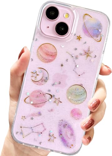 AMART für iPhone 15 Plus Hülle Glitzer, Durchsichtig Handyhülle mit Stern Planet Universum Muster Hülle,Klare mit Süß Motiv Weich Silikon Schutzhülle für iPhone 15 Plus(Planet) AMART für iPhone 15 Plus Hülle Glitzer, Durchsichtig Handyhülle mit Stern Planet Universum Muster Hülle,Klare mit Süß Motiv Weich Silikon Schutzhülle für iPhone 15 Plus(Planet) von AMART