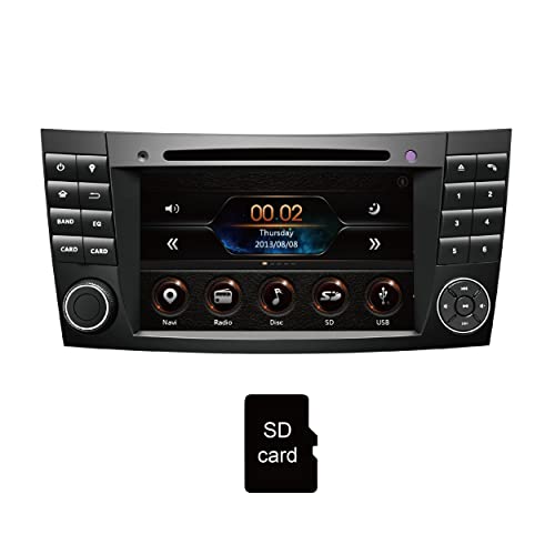 Amaseaudio Wince Autoradio, 2 Din, Kompatibel mit Benz E-Class W211/CLS-Class, 7" Touchscreen, Eingebauter DVD-Player, Unterstützung GPS Navigation(inklusive SD-Karte mit Karte), USB Port von AMASE AUDIO