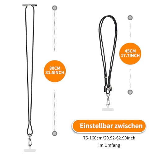 AMATHINGS 160 cm USB C auf Lightning 2-in-1 Handy-Umhängeband in schwarz & 60W USB-C-Schnellladekabel Verstellbar, Universell – Crossbody-Kette | Handygurt Passend für iPhone mit Lightning Anschluss AMATHINGS 160 cm USB C auf Lightning 2-in-1 Handy-Umhängeband in schwarz & 60W USB-C-Schnellladekabel Verstellbar, Universell – Crossbody-Kette | Handygurt Passend für iPhone mit Lightning Anschluss von AMATHINGS