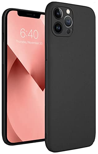 AMAYO Handy Schutzhülle - Kompatibel mit iPhone 13 Pro Hülle Case in Matt Silikon Dünn leicht Sandstein Stoßfeste Handy Hülle - Handyhülle für iPhone 13 Pro (6,1 Zoll) (Schwarz) von AMAYO