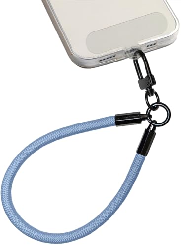 AMAYO - Handykette Universal, Handyanhänger, Handy Perlen Schlüsselband, Handschlaufe, Handygurt, Armband, Handyband, kompatibel mit jedem Handy, Smartphone und Handy Hülle (Blau Handgelenk) von AMAYO