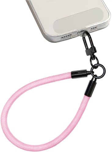 AMAYO - Handykette Universal, Handyanhänger, Handy Perlen Schlüsselband, Handschlaufe, Handygurt, Armband, Handyband, kompatibel mit jedem Handy, Smartphone und Handy Hülle (Pink Handgelenk) von AMAYO