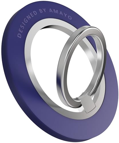 Amayo - Handy Ring Halterung für Magsafe, Handy Fingerhalter Griff Magnet Fingerhalterung Smartphone Ringhalterung Ständer für iPhone Serie 15 Pro Max, 14, 13, 12 Zubehör für Magsafe (Lila) von AMAYO