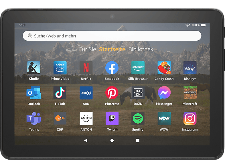 AMAZON Fire HD 8 (2022), Tablet, 32 GB, Zoll, Schwarz von AMAZON