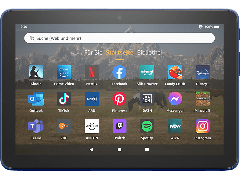 AMAZON Fire HD 8 Tablet (2022), Tablet, 32 GB, Zoll, Blau von AMAZON