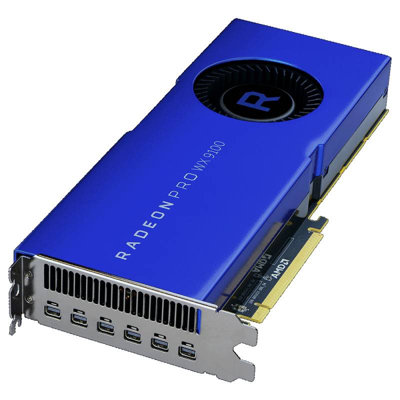 AMD RADEON PRO WX 9100. Grafikprozessorenfamilie: AMD, Prozessor-Taktfrequenz: 1500 MHz. Separater Grafik-Adapterspeicher: 16 GB, Grafikkartenspeichertyp: High Bandwidth Memory (HBM), Breite der Speicherschnittstelle: 2048 Bit. Kühlung: Aktiv, Anzahl Lüfter: 1 Lüfter, Produktfarbe: Blau (100-505957) von AMD