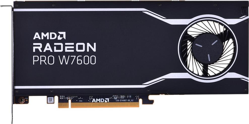 AMD Radeon Pro W7600 - Grafikkarten - Radeon Pro W7600 - 8GB GDDR6 - PCIe 4,0 x8 - 4 x DisplayPort (100-300000077) von AMD