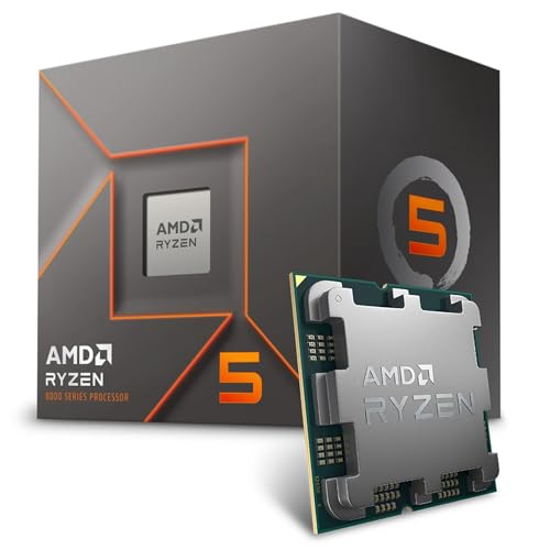AMD Ryzen 5 8400F Prozessor (6 Core/12 Threads, 65W DTP, AM5 Sockel, 22MB Cache, Bis zu 4.7GHz max boost Frequenz, with wraith stealth Kühler) von AMD