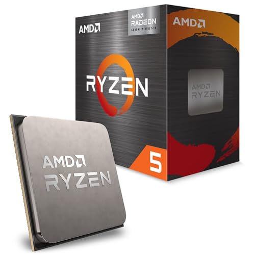 AMD Ryzen 5 5500GT Prozessor (intergrierte Radeon Grafik, 6 Kerne/12 Threads , 65W DTP, Sockel AM4, Cache 19Mb, Bis zu 4,4 GHz max boost Frequenz, Wraith Stealth Kühler) von AMD