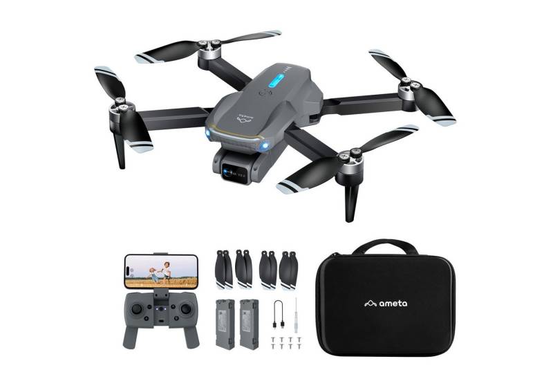 AMETA S20 Lite Drohne (4K Ultra HD, Set, für Erwachsene Kinder (165 g), FPV, Bürstenloser Motor, 36 min Flugzeit, Höhenhaltung, Kreisflug) von AMETA