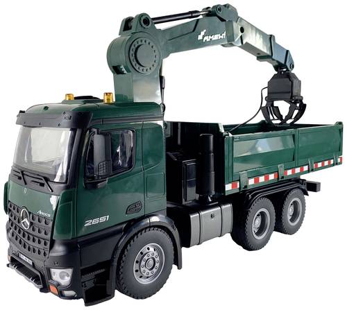 Amewi 22568 Arocs Kranwagen 1:14 Elektro RC Modell-LKW RtR inkl. Akku und Ladekabel, mit Geräuschef von AMEWI