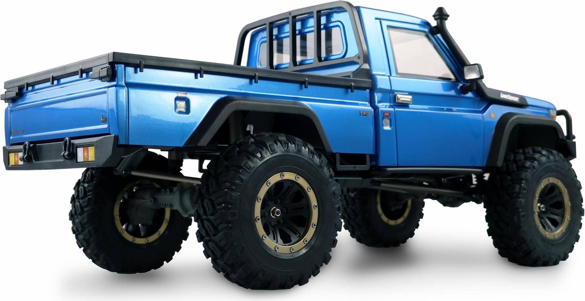 Amewi AMXROCK RCX8B. Typ: Off-Road-Wagen, Motortyp: Elektromotor, Maßstab: 1:8. Gewicht: 3,6 kg, Länge (mm): 64,8 cm, Breite: 293 mm. Verpackungsbreite: 295 mm, Verpackungstiefe: 800 mm, Verpackungshöhe: 250 mm (22465) von AMEWI
