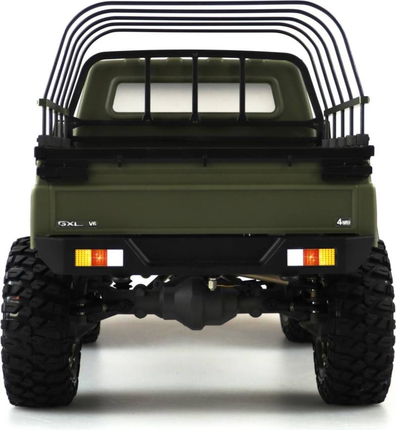 Amewi AMXRock RCX10PS Scale Crawler Pick-Up mattgrün 1:10, RTR Brushed 1:10 RC Modellauto Elektro Crawler RtR 2,4 GHz (22461) von AMEWI
