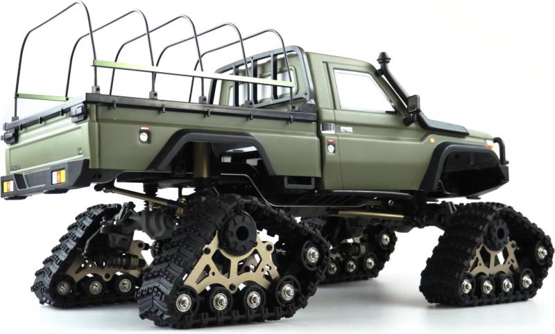 Amewi AMXRock RCX10PTS Scale Crawler Pick-Up mattgrün 1:10, RTR Brushed 1:10 RC Modellauto Elektro Crawler RtR 2,4 GHz (22463) von AMEWI