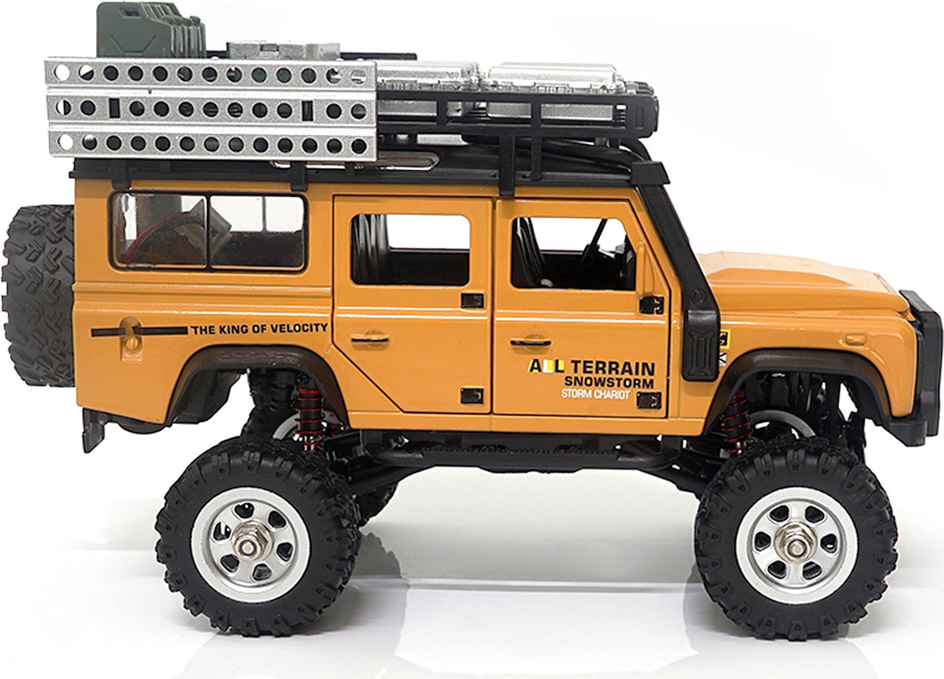 Amewi D90X28 Metall Scale Crawler gelb ferngesteuerte (RC) modell Raupenfahrzeug Elektromotor 1:28 (22567) von AMEWI
