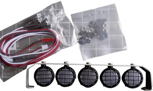 Amewi Dachscheinwerfer mit 5 LEDs Silber-Schwarz Amewi Dachscheinwerfer mit 5 LEDs Silber-Schwarz von AMEWI
