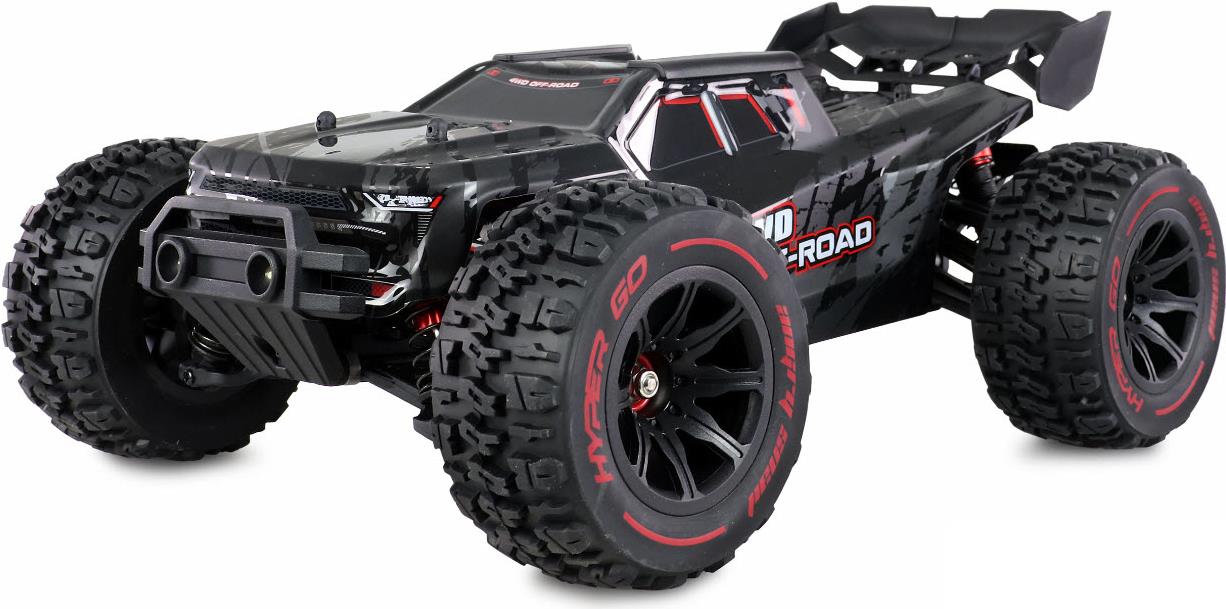Amewi Hyper GO Schwarz, Gold Brushless 1:14 RC Modellauto Elektro Truggy Allradantrieb (4WD) RtR 2,4 GHz (22659) von AMEWI